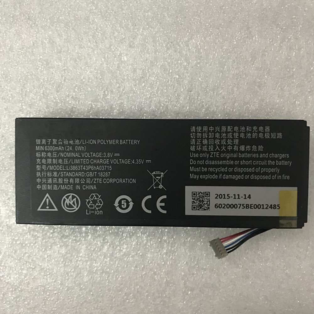 Batería para ZTE Li3863T43P6hA03715